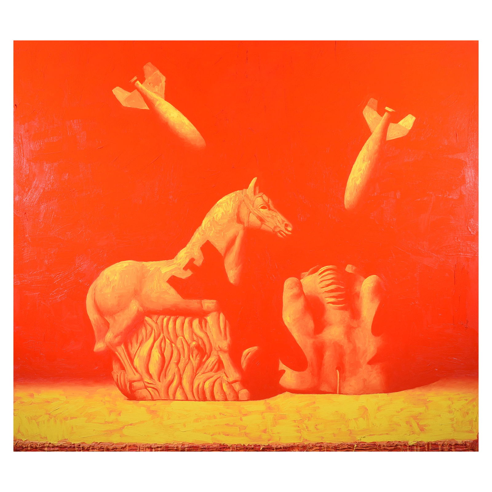 Richard Ryan "Still life" oil on canvas: RICHARD RYAN (American b. 1950) "Still life" Oil on canvas. Including thin wood frame: 55 7/8 x 63 inches. Titled, dated and signed verso: "Still Life", OC (oil on canvas), 91', Richard Ryan. Provenan