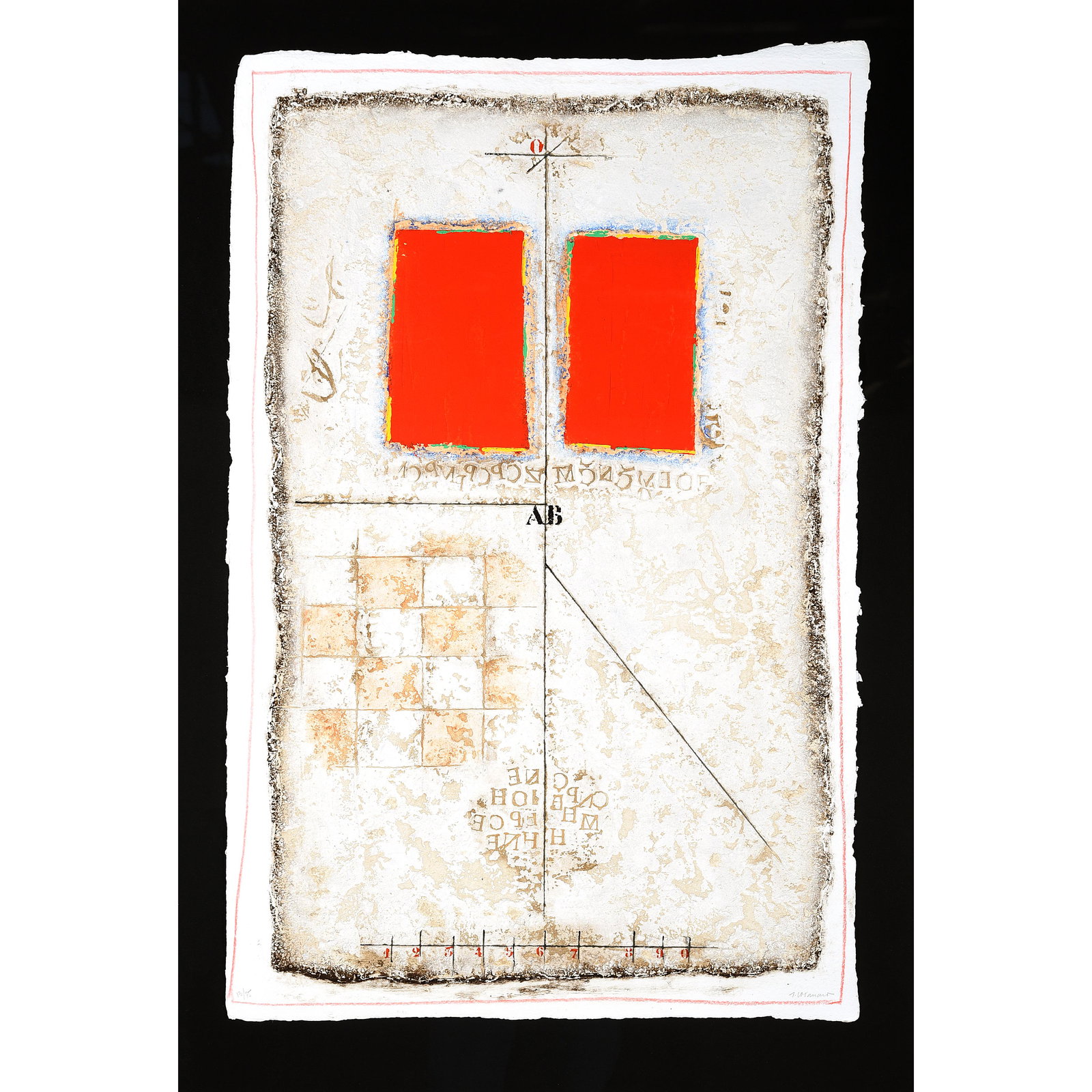 James Coignard "Untitled" mixed media print (1 of 4)