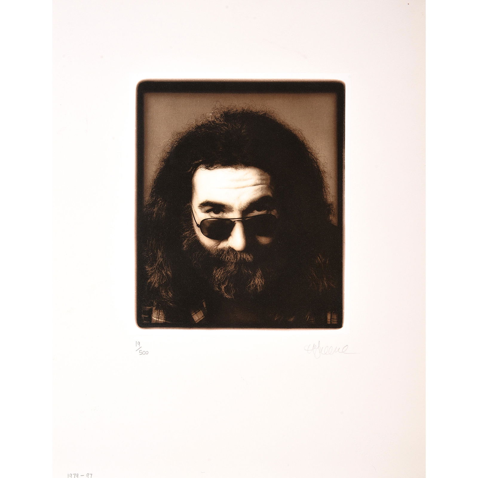 Herb Greene "Jerry Garcia" collotype (1 of 2)