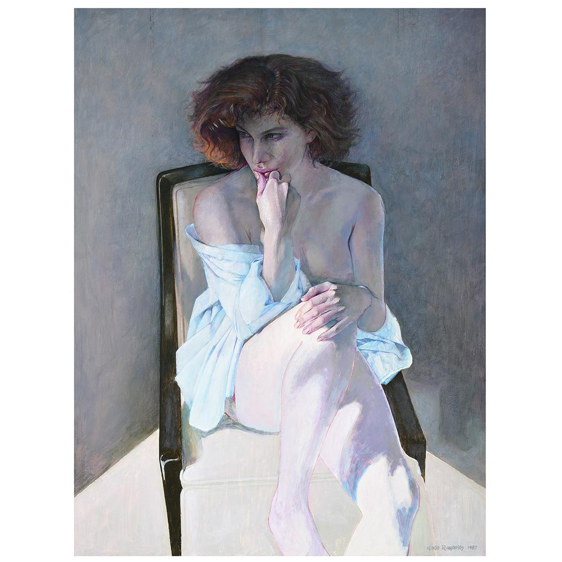 Wade Reynolds "Woman" oil on board (1 of 2)