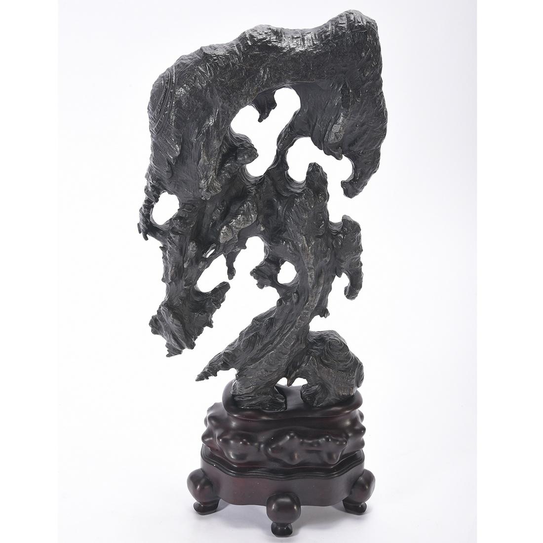 Large Chinese Scholar's Rock with Carved Base (1 of 3)