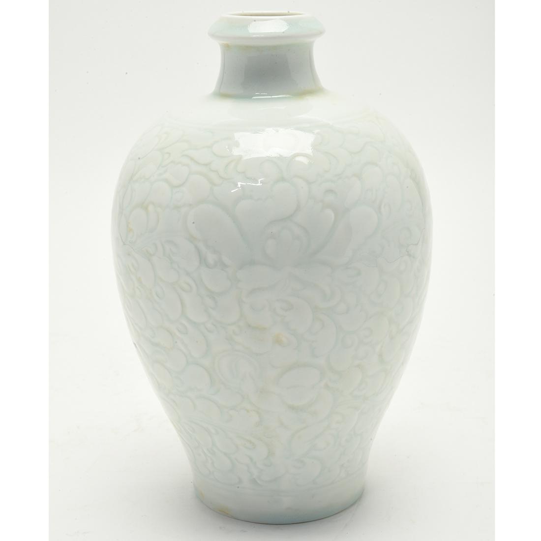 Chinese Carved Qingbai Meiping Vase (1 of 2)