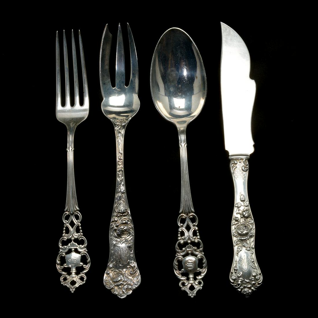 Sterling Silver Flatware Including Mauser, Howard, and (1 of 2)