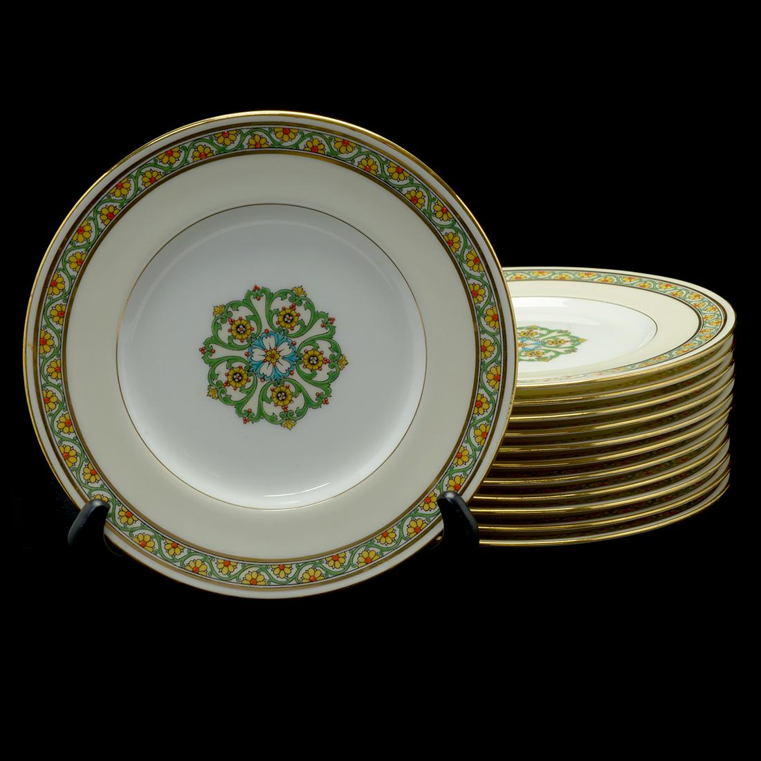 12 Minton China Transfer-Printed and Painted Salad (1 of 2)