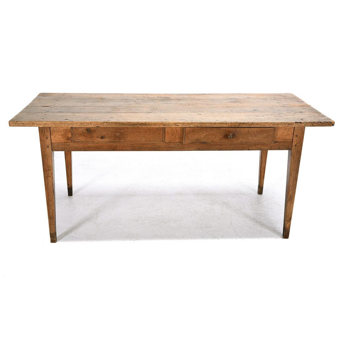 English Victorian Oak Farm House Table. (1 of 2)