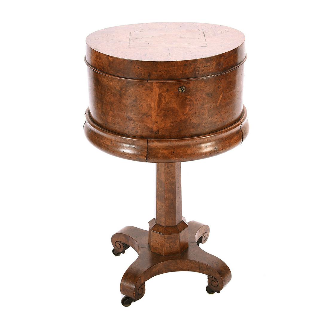 Biedermeier Burl Wood RafraÃ“chissoir. (1 of 3)