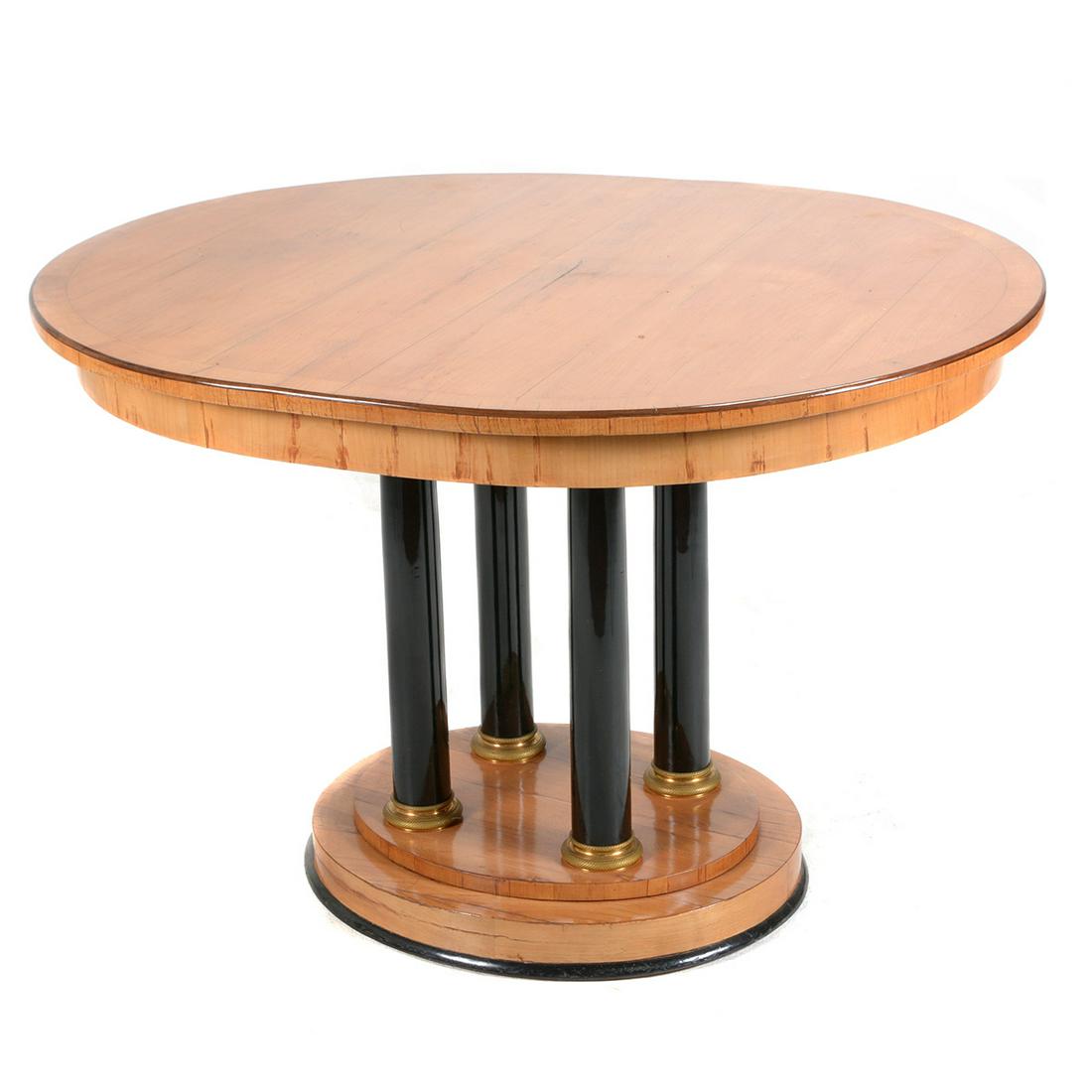 Biedermeier Period Fruitwood and Parcel Ebonized Center (1 of 5)