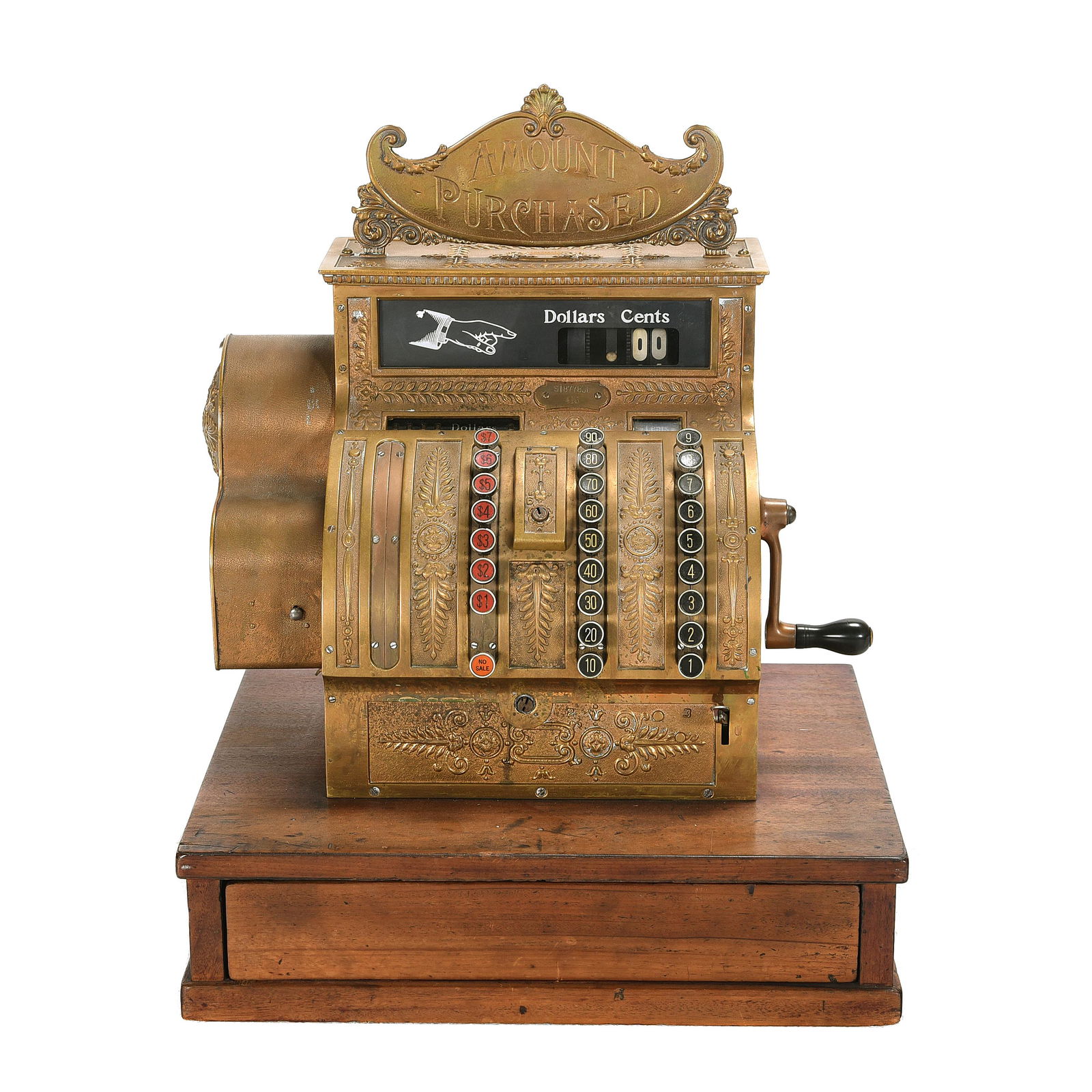 National Brass Cash Register Model 416. (1 of 2)