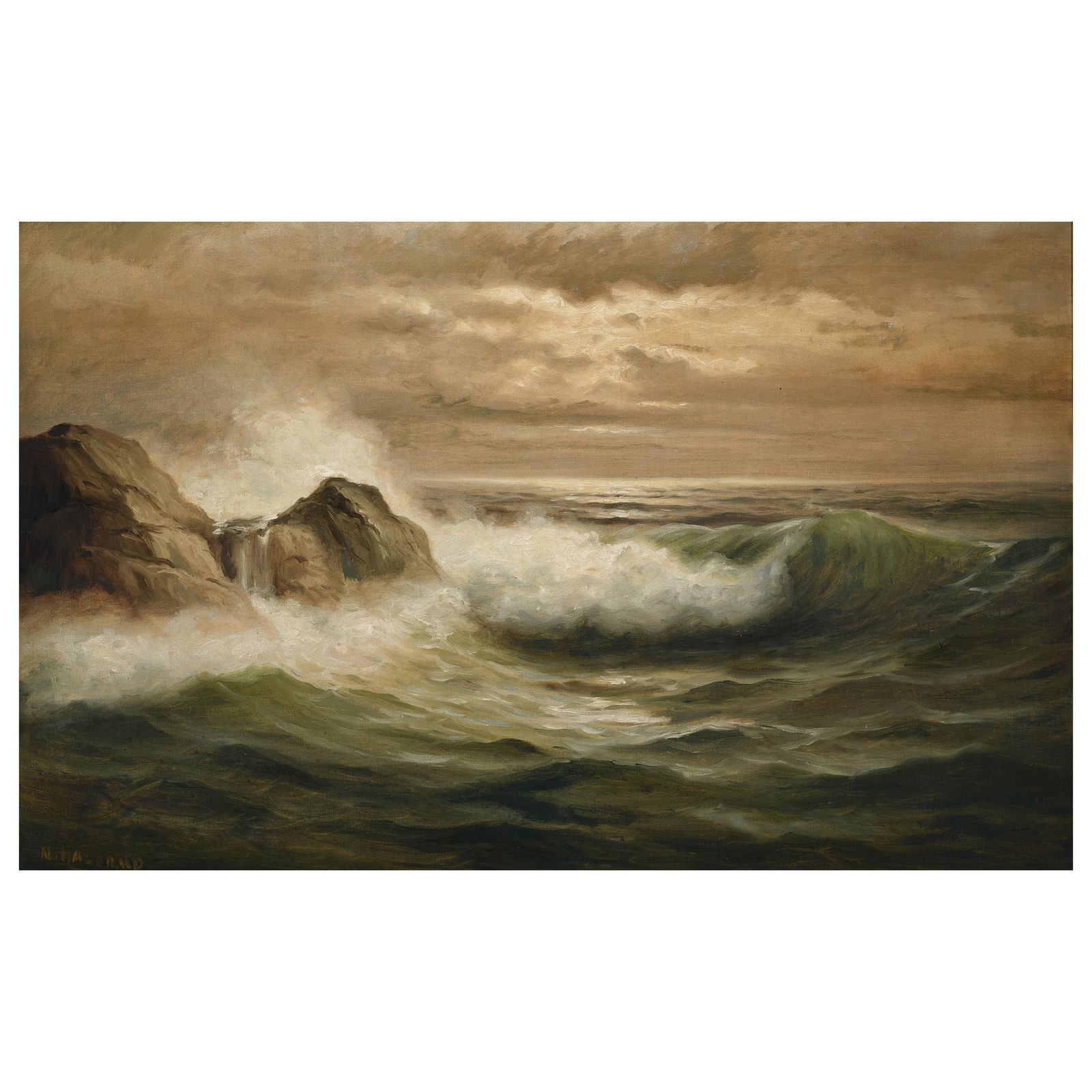 Nels Hagerup "Crashing Waves" oil on canvas (1 of 2)