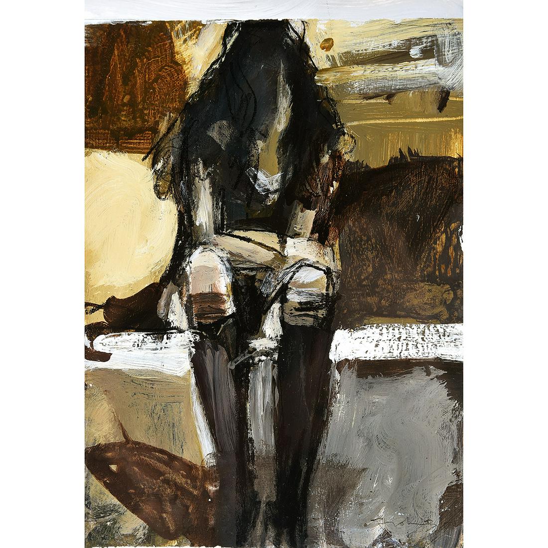 Kim Frohsin , Figurative, Acrylic on Paper (1 of 3)