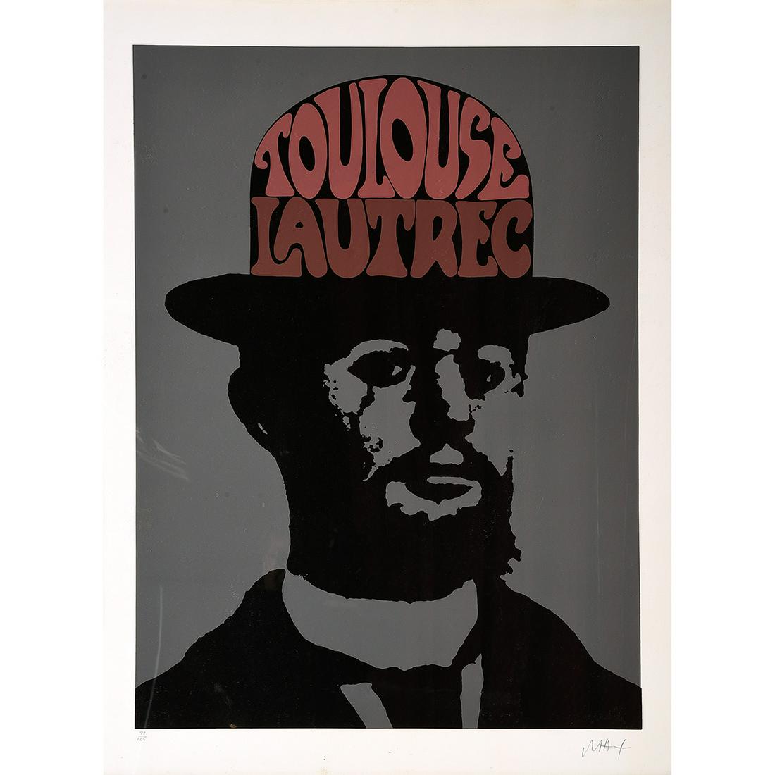 Peter Max "Toulouse Lautrec" silkscreen (1 of 4)