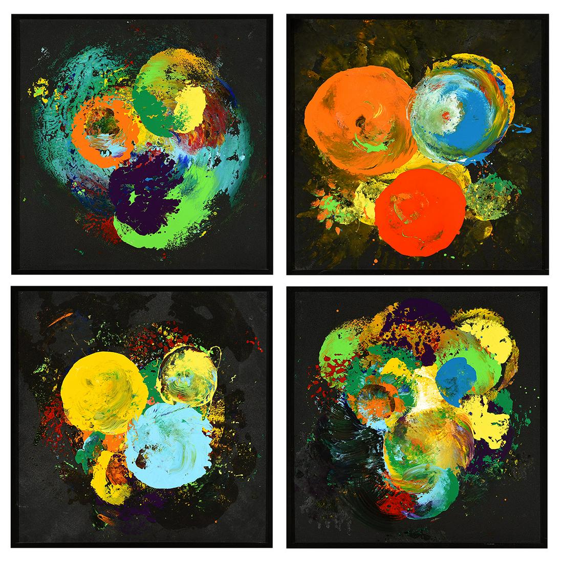 Charles Clough, Abstracts, Acrylic on Masonite (1 of 2)