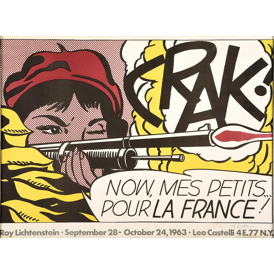 Roy Lichtenstein "Crak" lithograph poster (1 of 3)