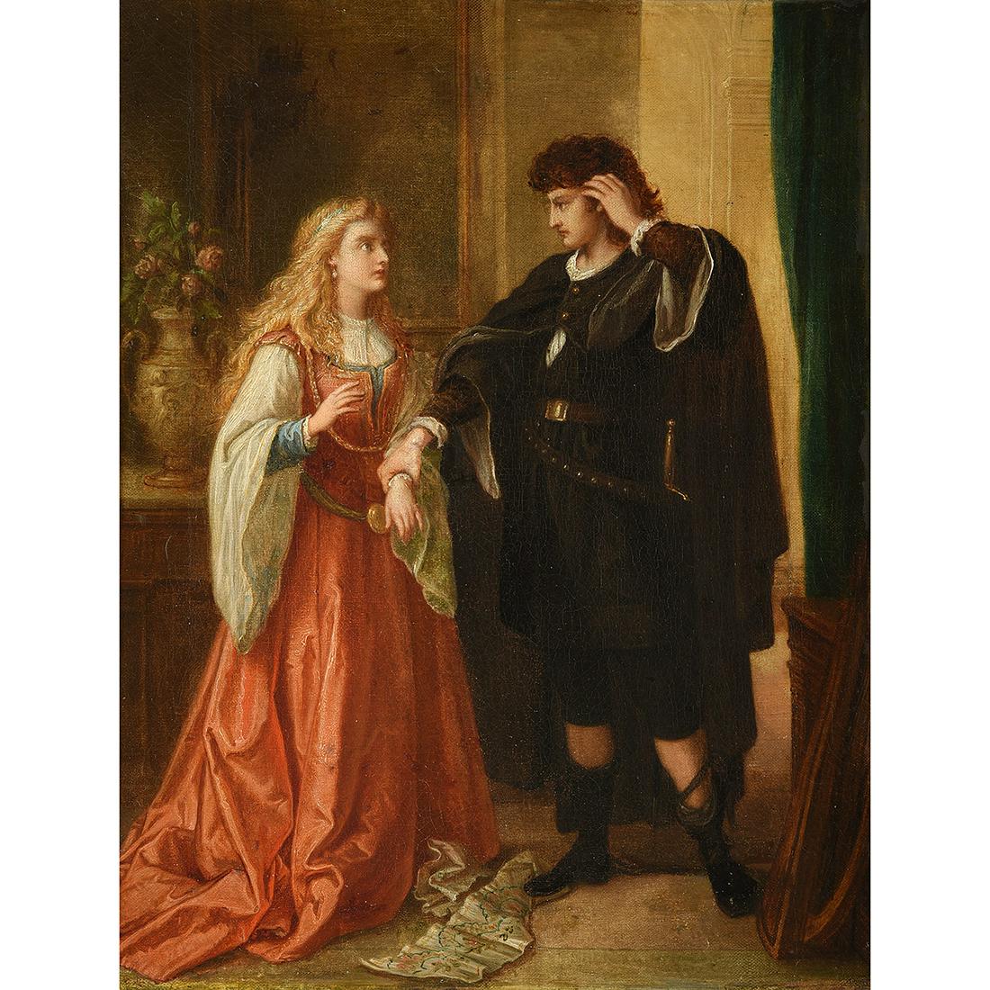 Style of Sir John Gilbert "Mary Queen of Scots" oil on (1 of 4)
