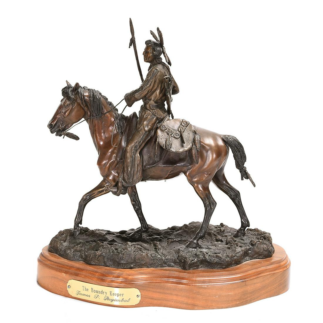 James Regimbal "The Boundary Keeper" bronze (1 of 2)
