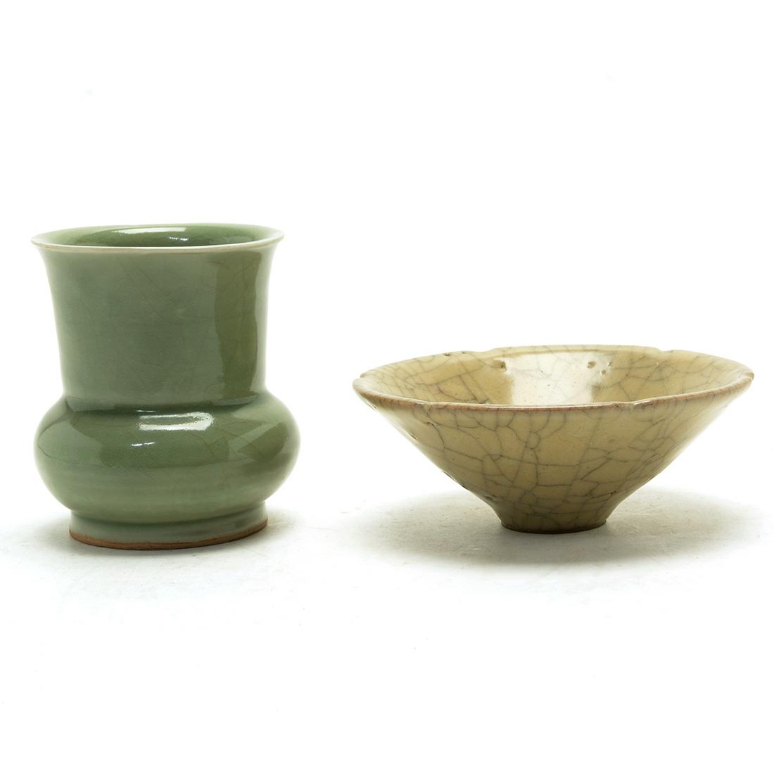 Chinese Ge-Type Bowl and Longquan Jar (1 of 3)