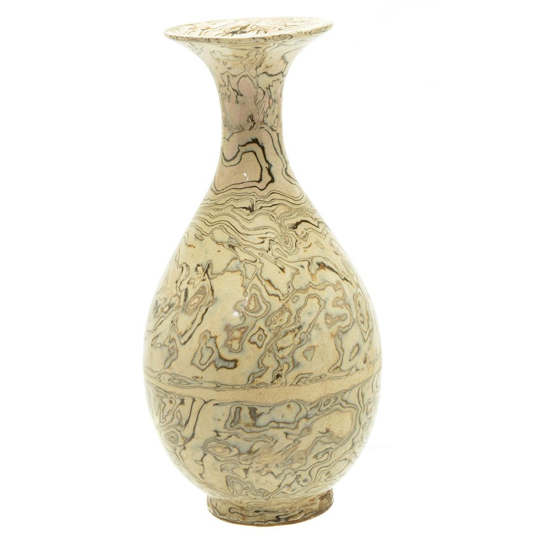 Chinese Marble Glazed Vase, Yuhuchunping (1 of 2)