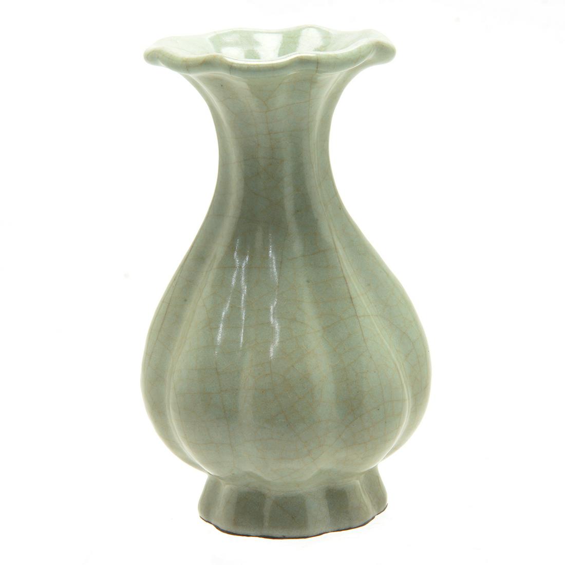 Chinese Guan-Type Lobed Pear Vase (1 of 2)
