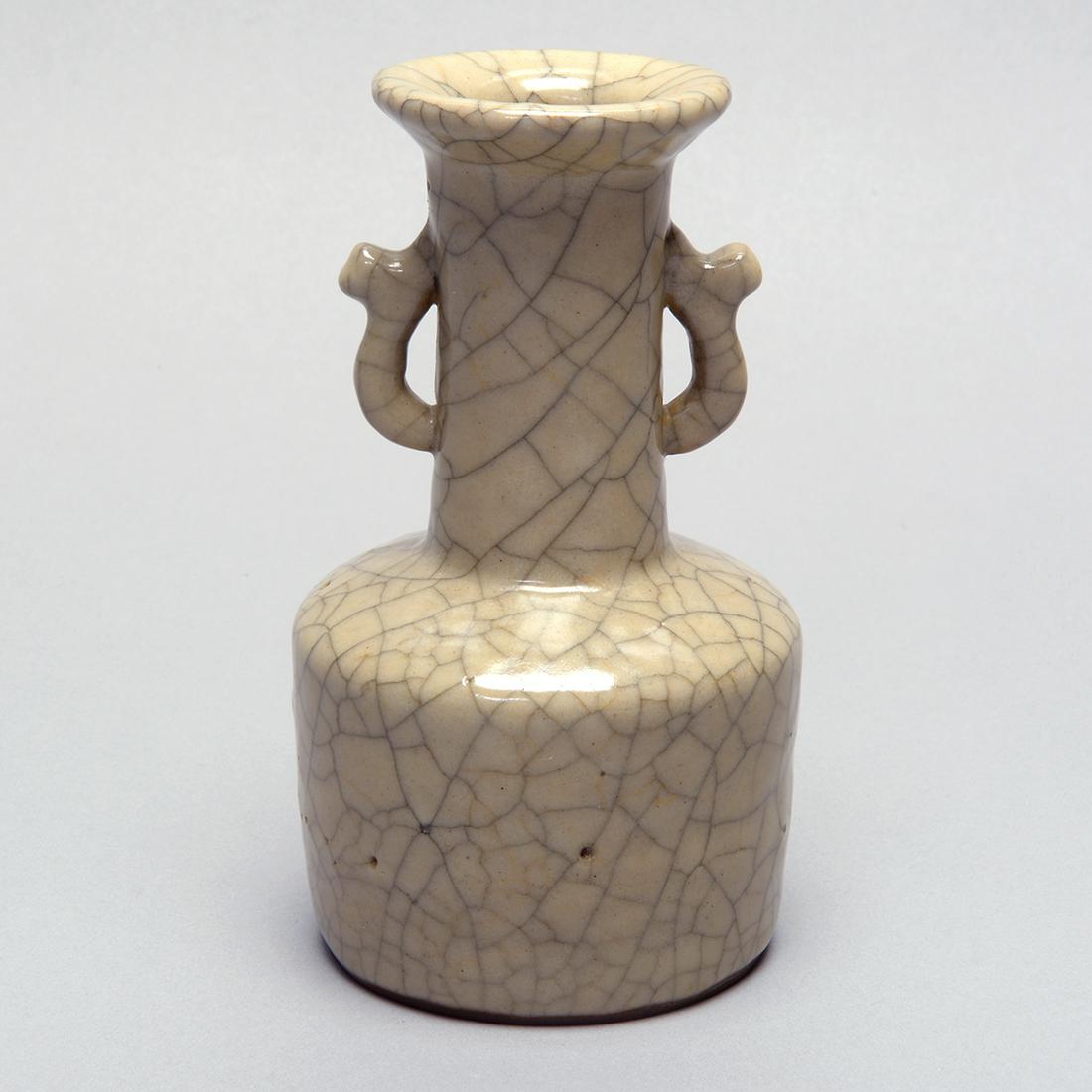 Chinese Ge-Type Mallet Vase with Handles (1 of 2)