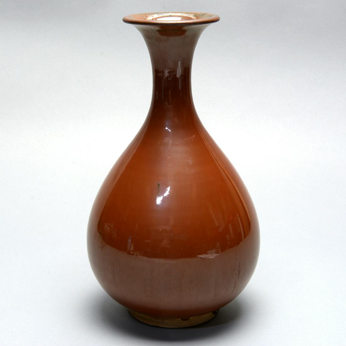 Chineseâ€ Yazhou Persimmon Glazed Vase (1 of 2)