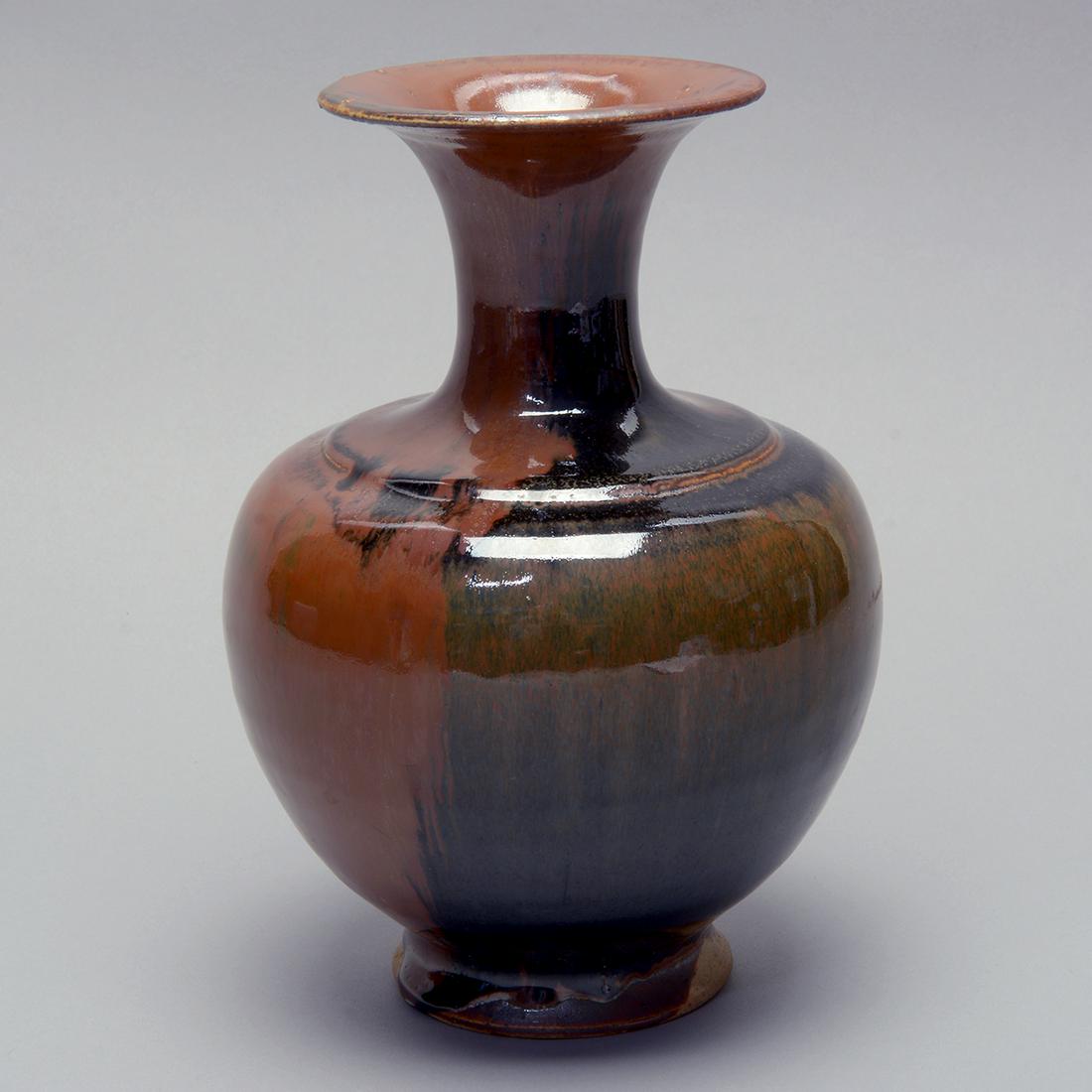 Rare Chinese Persimmon Glazed Baluster Vase (1 of 2)