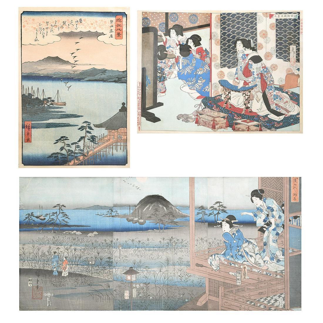 Three Japanese Woodblocks Prints (1 of 5)