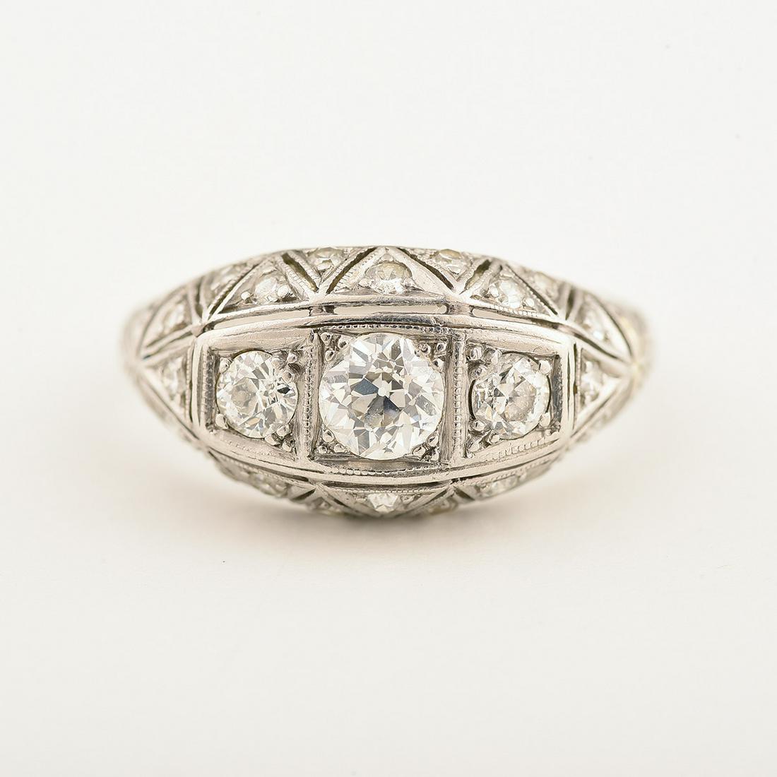 Art Deco Diamond, Platinum Ring. (1 of 1)