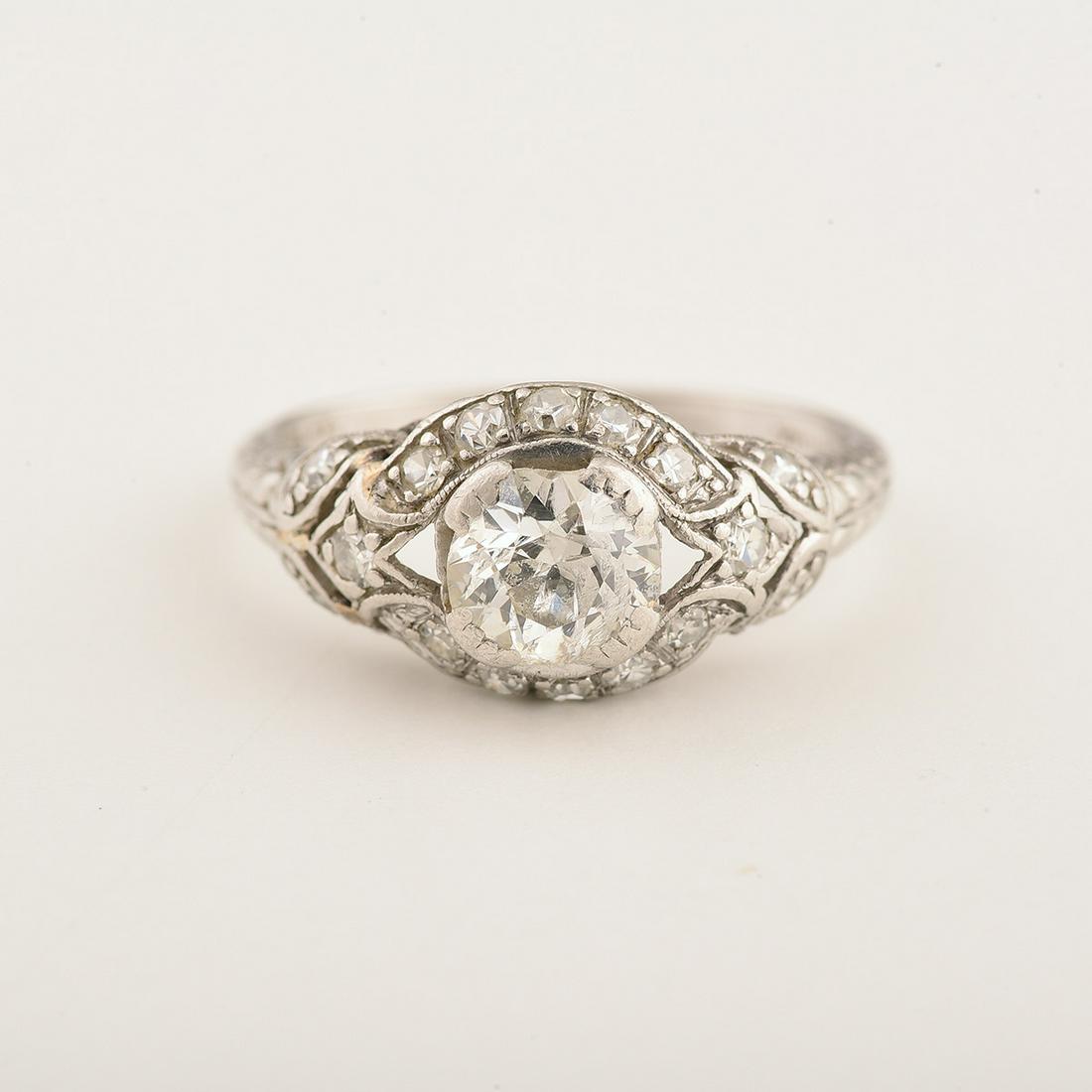Art Deco Diamond, Platinum Ring. (1 of 1)