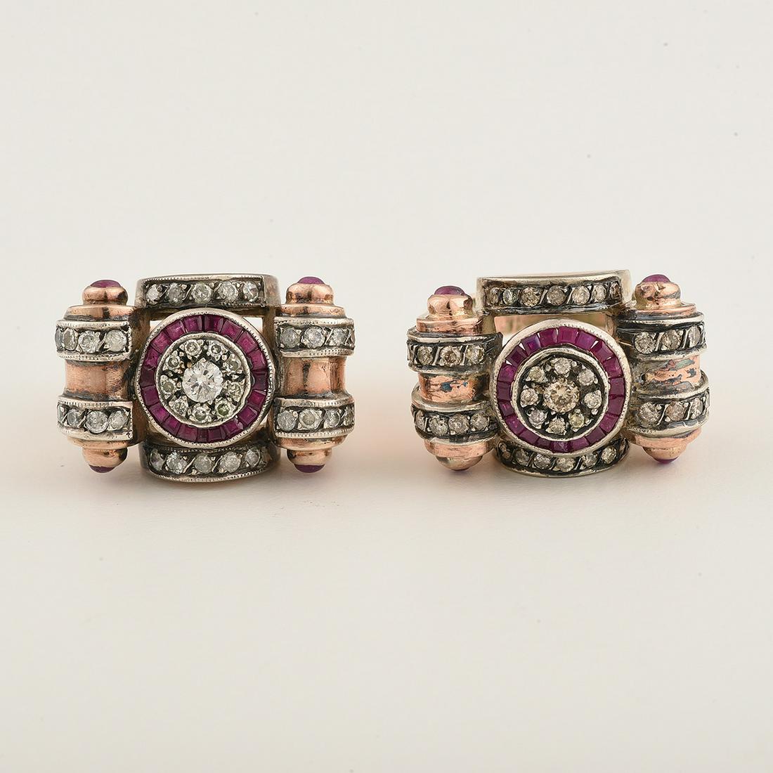 Collection of Two Matching Diamond, Ruby, (1 of 1)