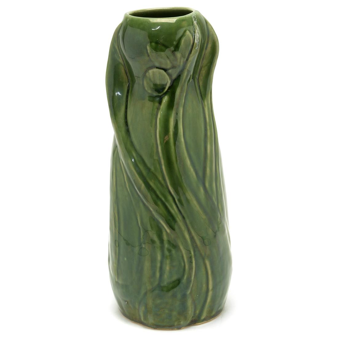 Van Briggle Art Pottery Green Vase. (1 of 3)