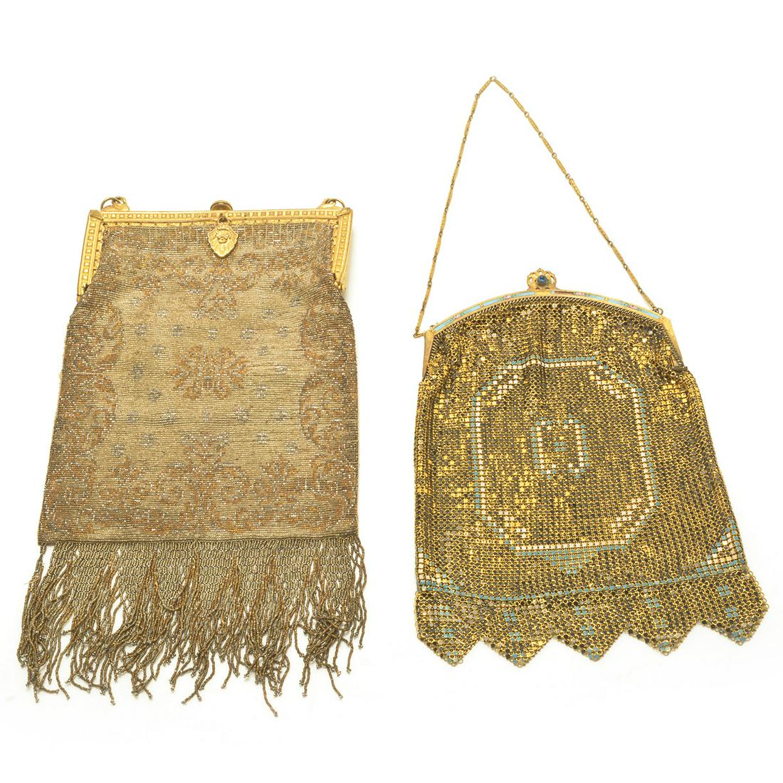 Enameled Chainlink Purse with Metallic Beaded Purse (1 of 10)