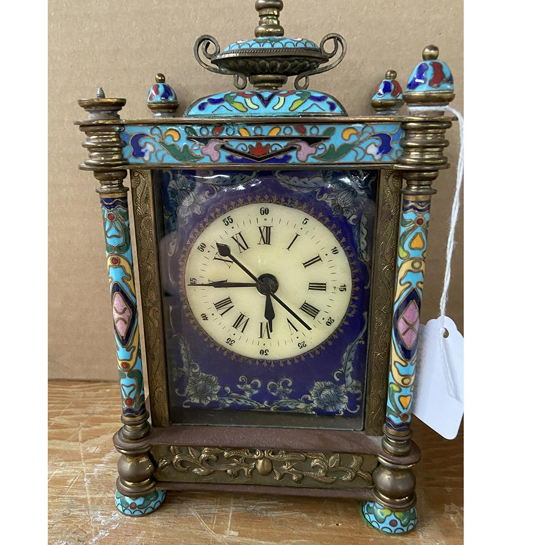 Chinese Tianjin CloisonnÃˆ Carriage Clock. (1 of 1)