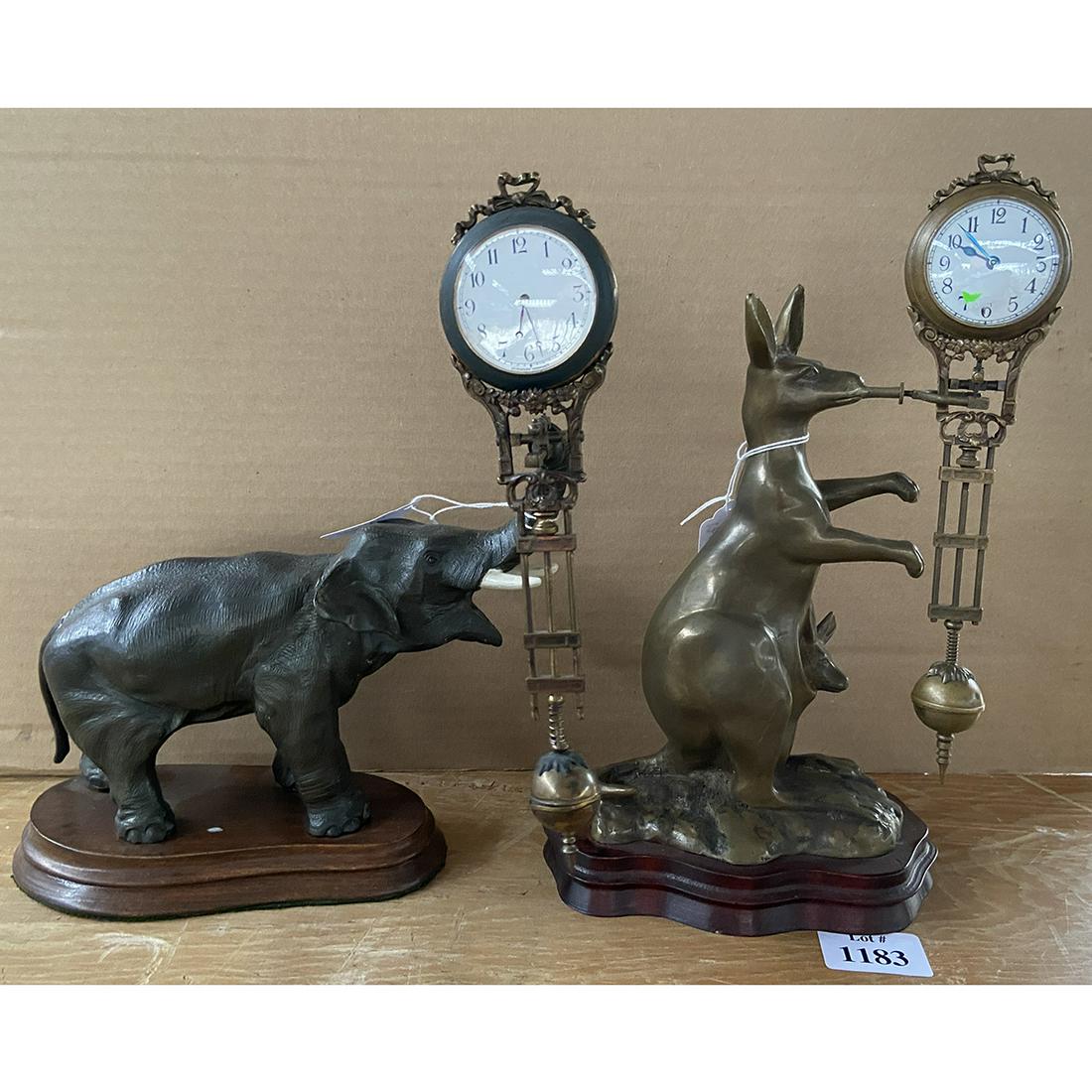 Junghans and German Elephant and Kangaroo Mantle Clocks (1 of 1)
