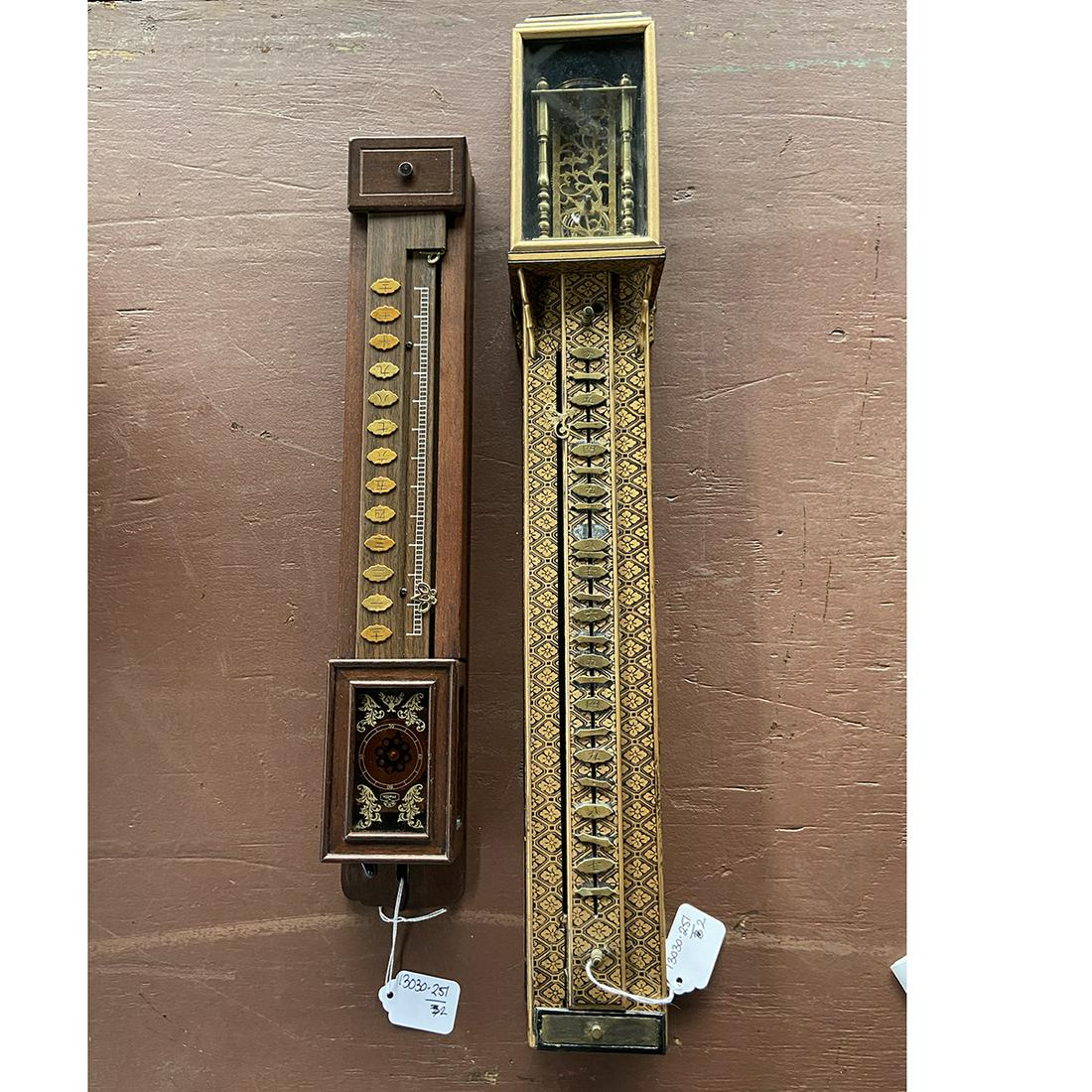 Two Japanese Pillar Clocks. (1 of 1)