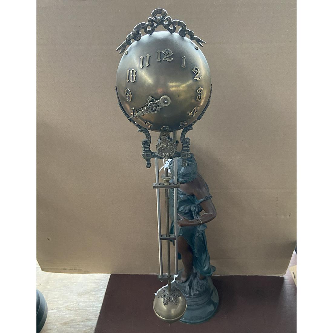 Ansonia Art Nouveau Female Figural Swinger Pendulum (1 of 1)