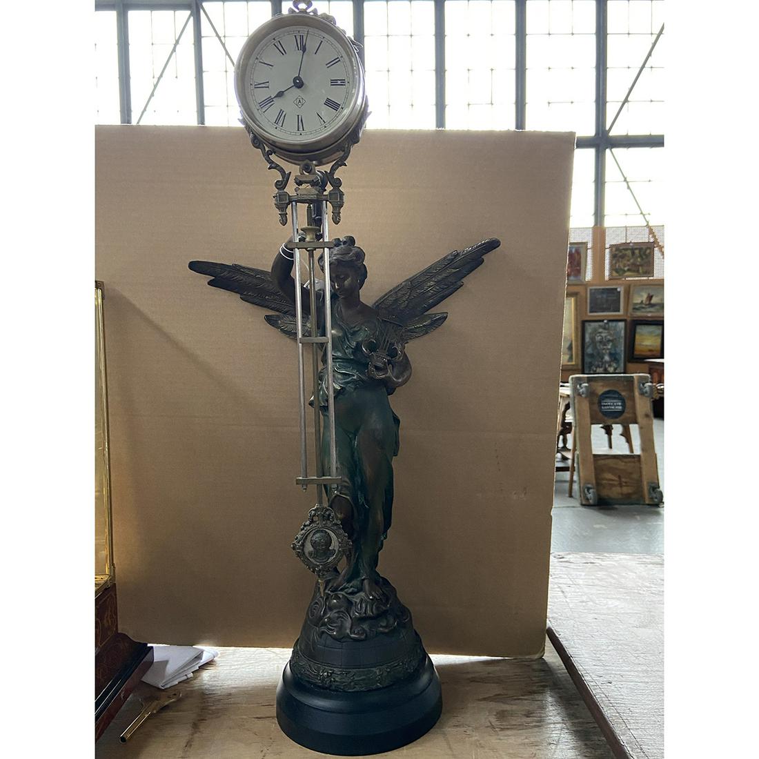 Ansonia Art Nouveau Winged Female Figural Swinger (1 of 1)