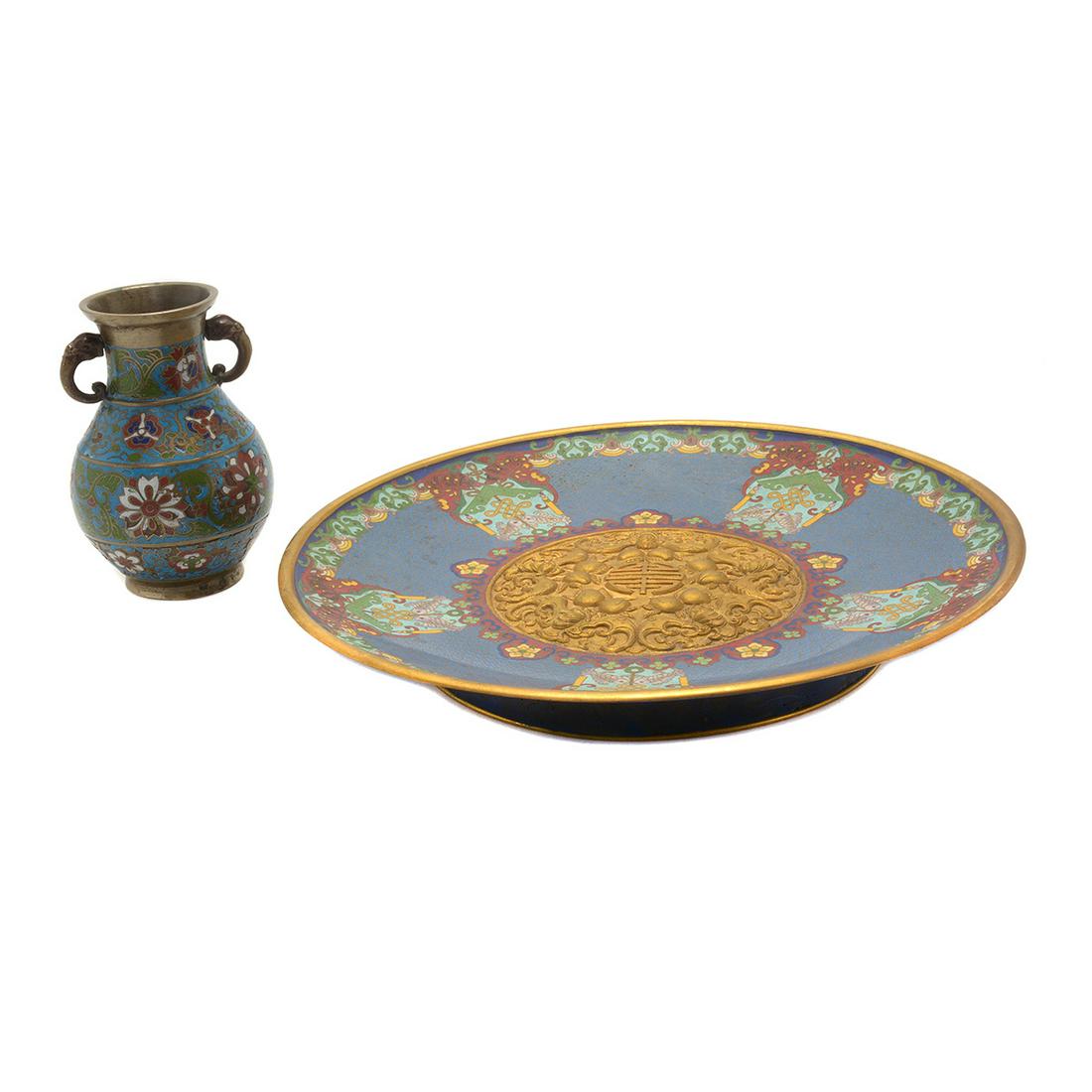 Two Chinese Cloisonne Items (1 of 10)