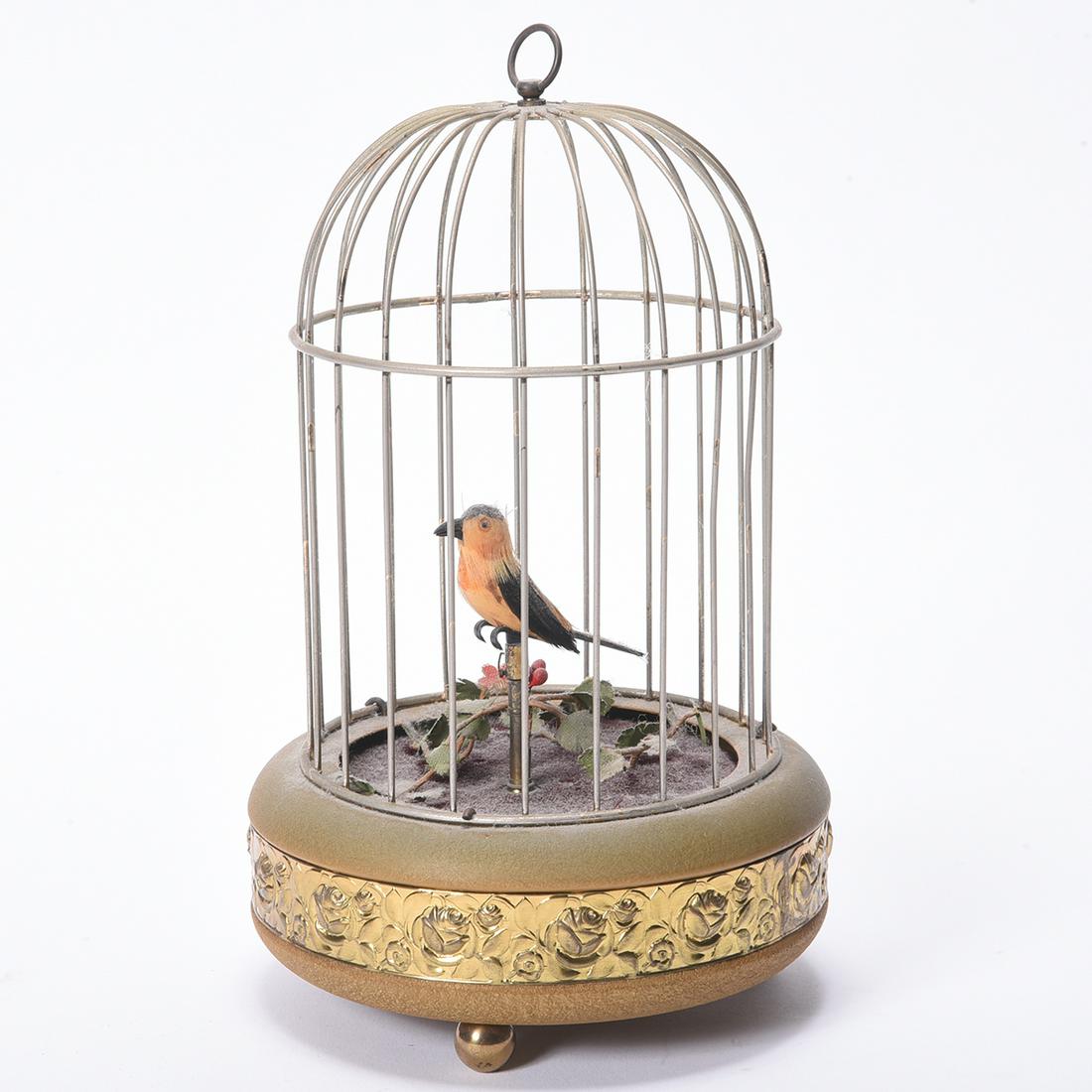 German Karl Griesbaum Singing Bird in Cage Automaton. (1 of 1)