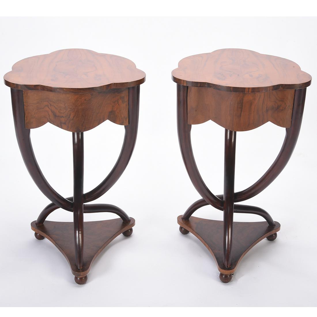 Pair of Biedermeier Style Triangular Single Drawer Side (1 of 2)