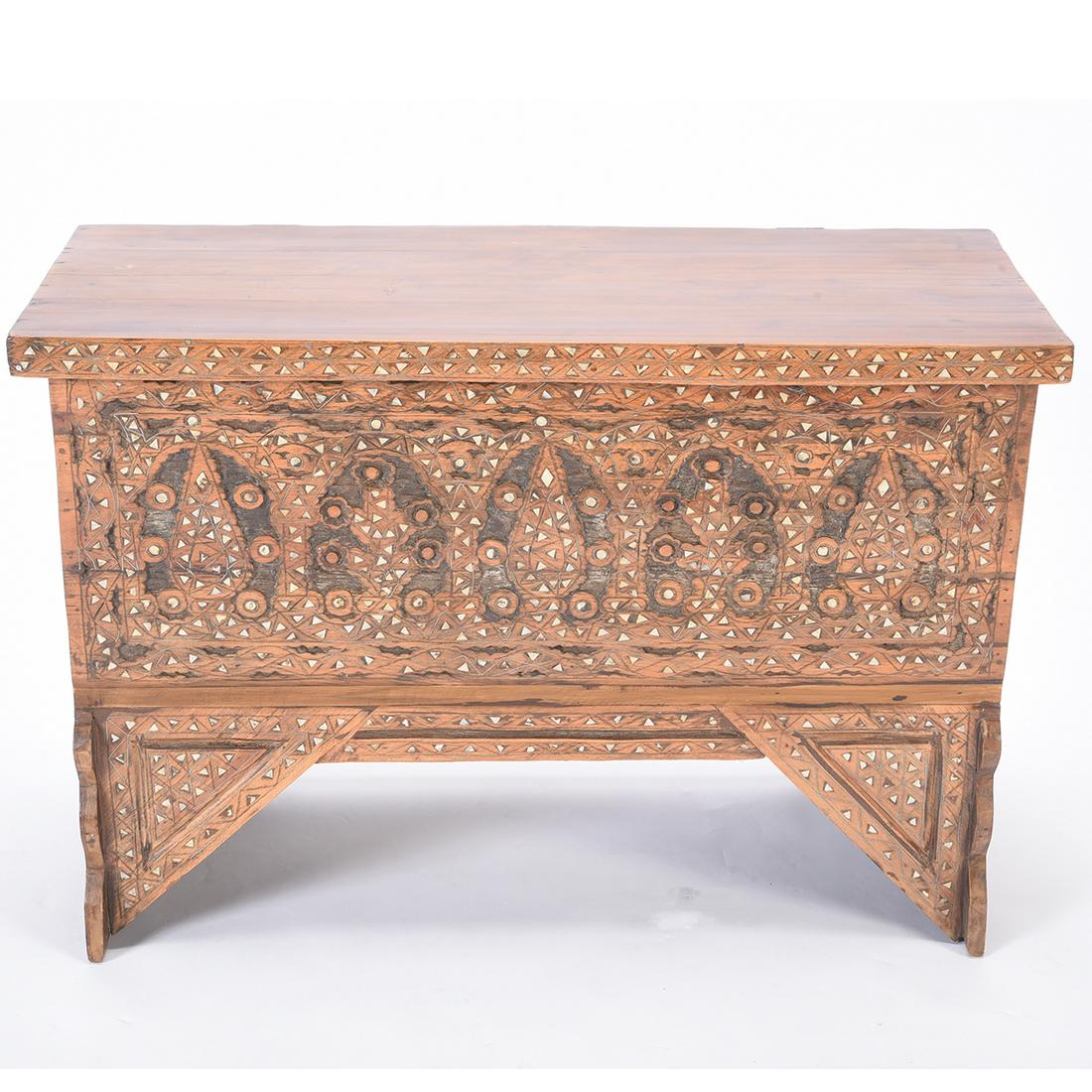 Syrian Style Inlaid Blanket Chest. (1 of 3)