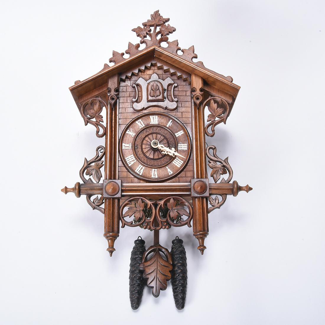 German Carved Mahogany Cuckoo Clock (1 of 1)