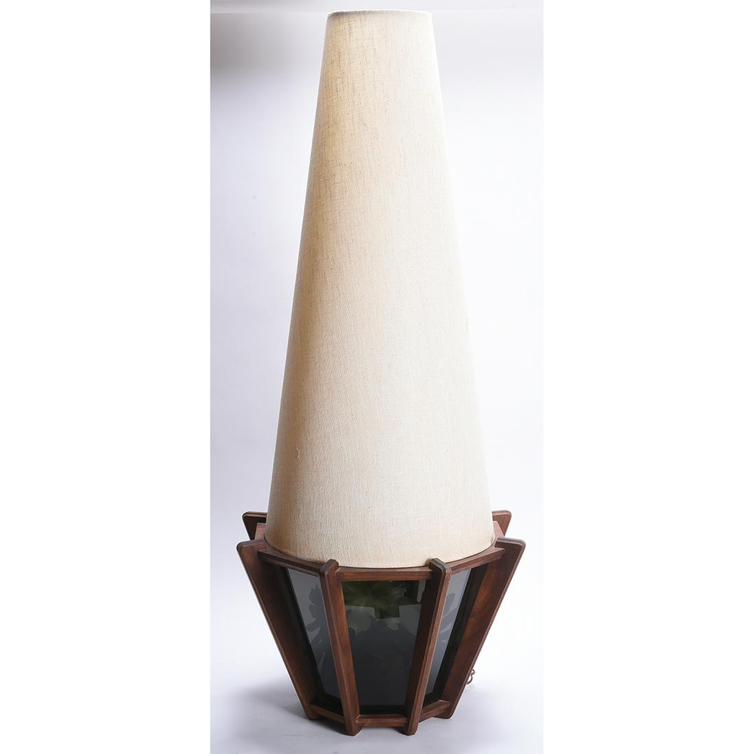 Danish Modern Style Teak and Plexiglass Floor Lamp and (1 of 1)