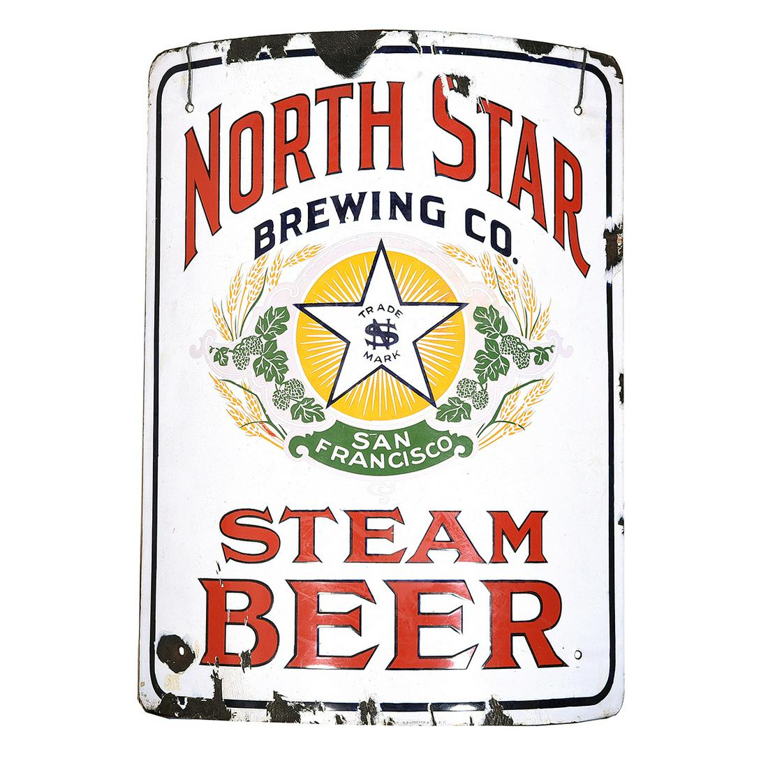 Vintage North Star Brewing Sign (Steam Beer), 21.5"L x (1 of 1)