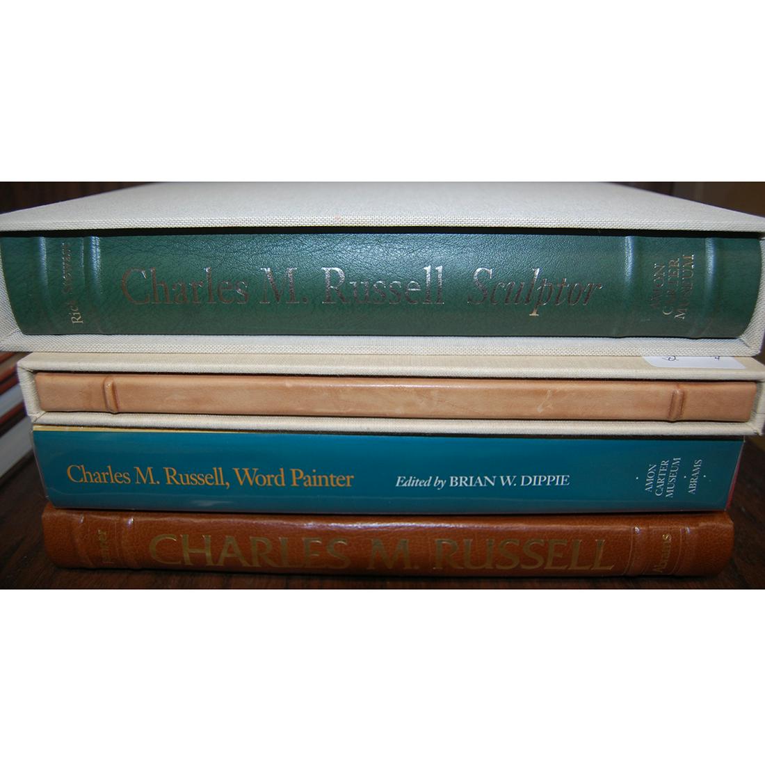 Collection of Four Books on Charles M. Russell: Collection of Four Books on Charles M. Russell. Including Charles M. Russell Sculptor by Rick Stewart, Charles M. Russell Word Painter Edited by Brian W. Dippie, Charles M. Russell by Renner, and a Li