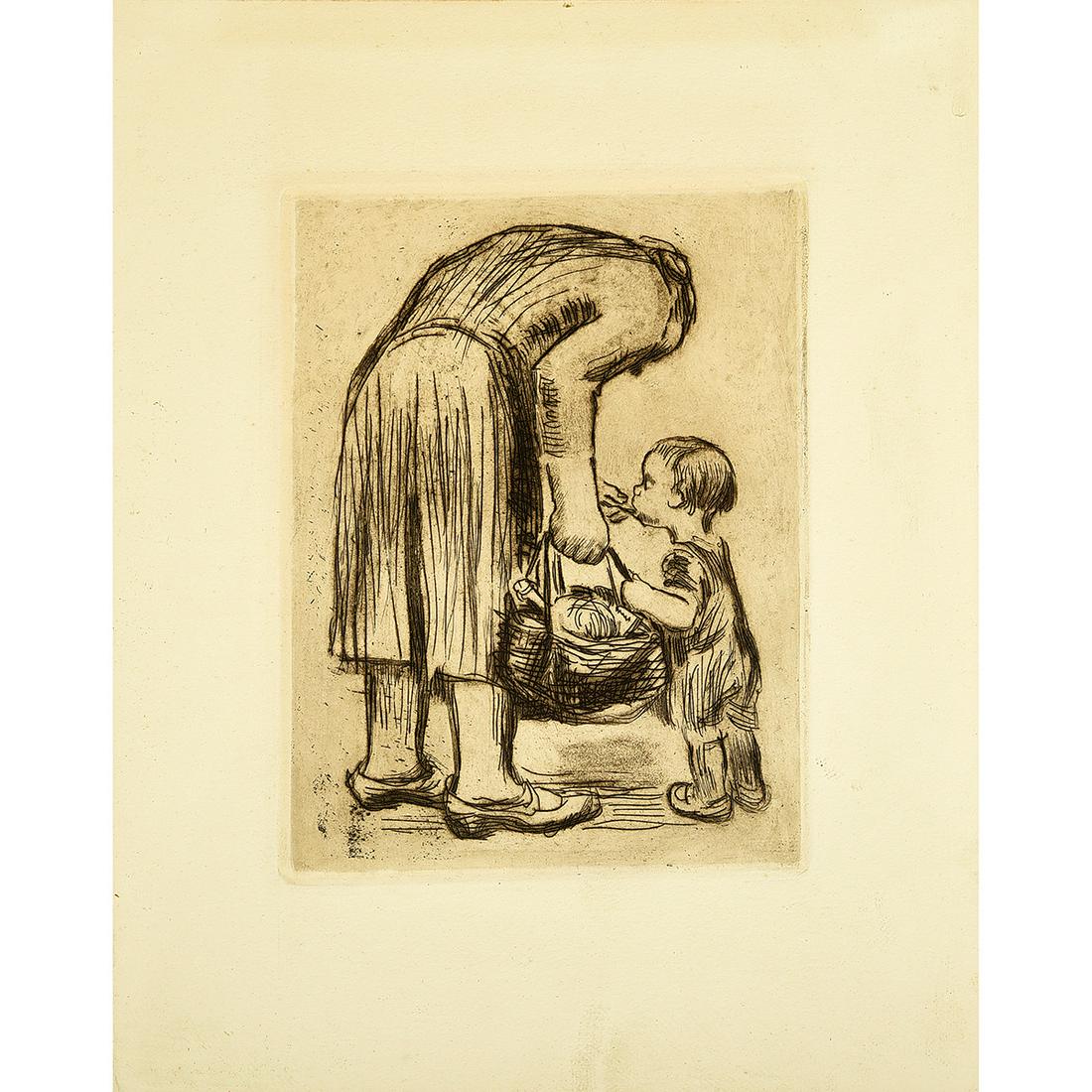 Kathe Kollwitz "Stehende mutter, ihr bÂ¸blein fÂ¸tternd (1 of 1)