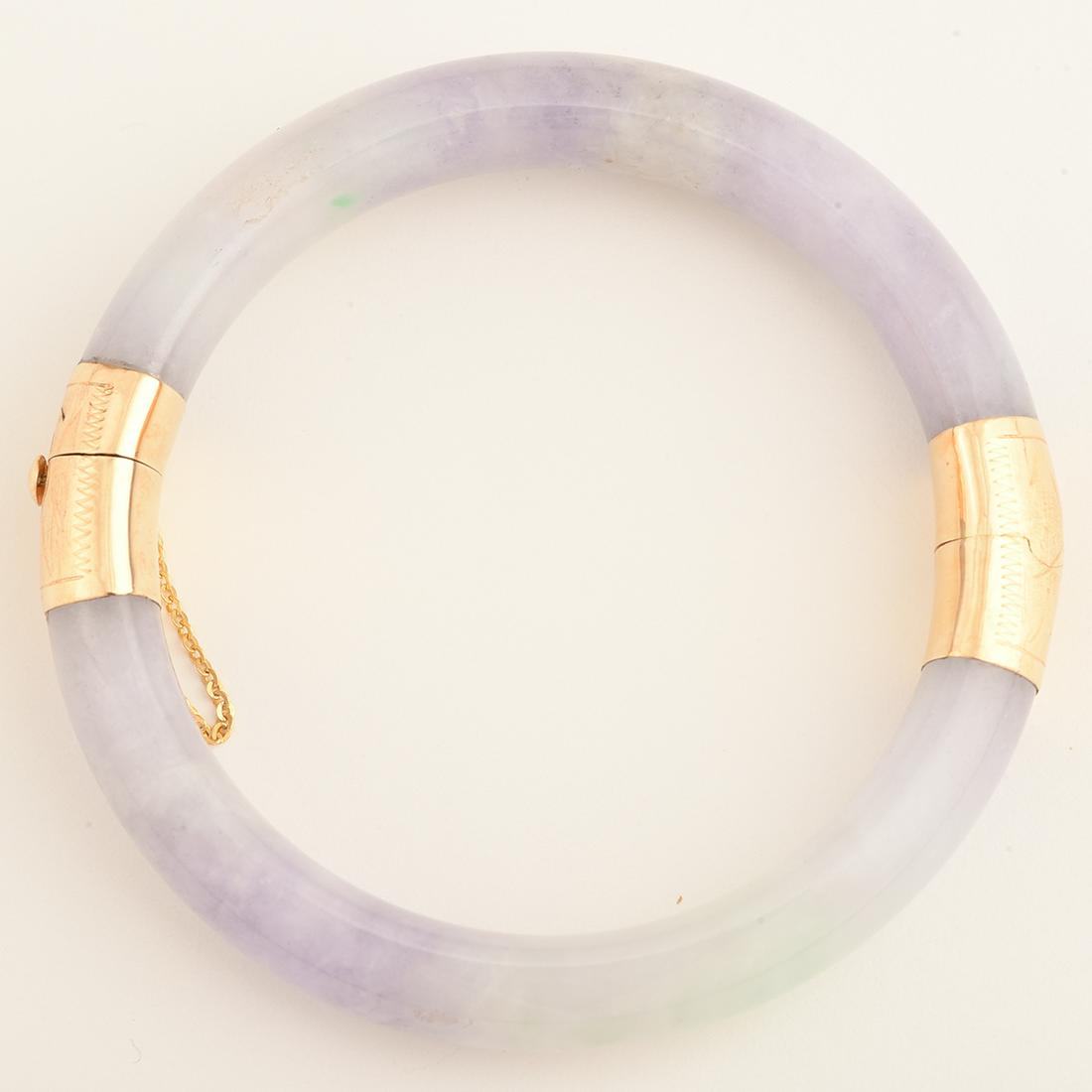Jadeite Jade, 14k Yellow Gold Bracelet. (1 of 1)