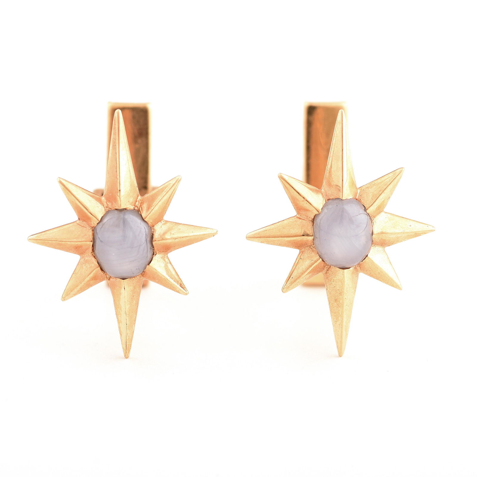 Pair of Star Sapphire, 14k Yellow Gold Cufflinks. (1 of 3)