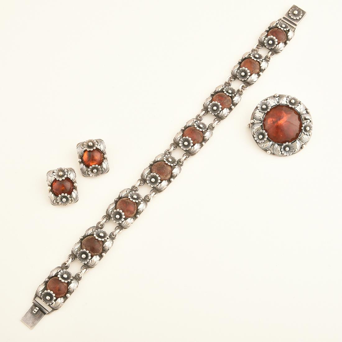 N.E. From Amber, Sterling Silver Jewelry Suite. (1 of 1)