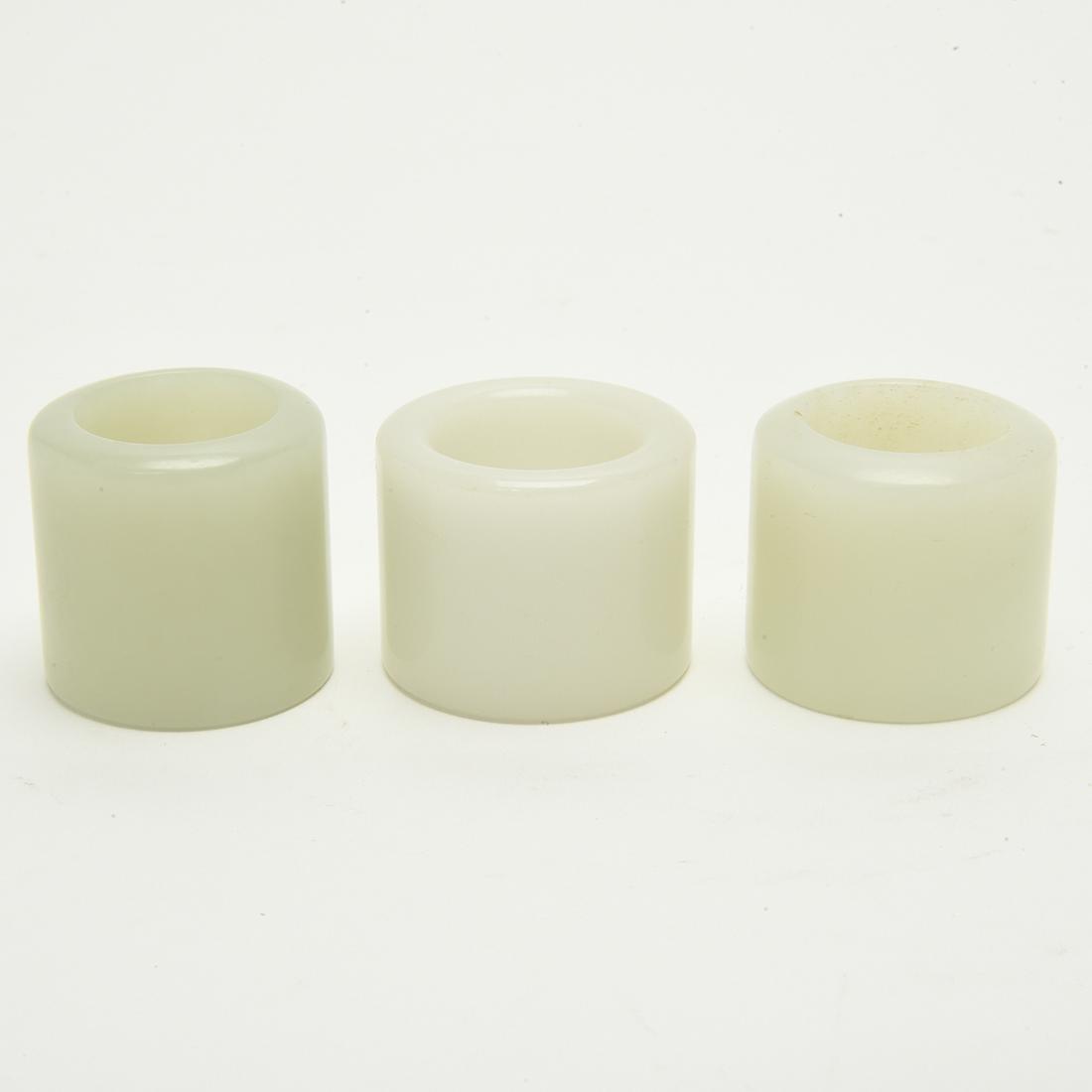 Two Chinese White Jade Archer's Rings (1 of 1)