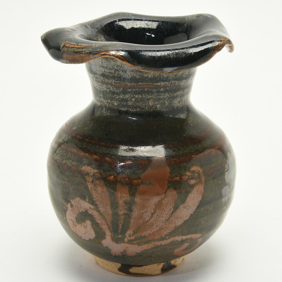 Chinese Black Glazed Russet Splashed Vase (1 of 1)
